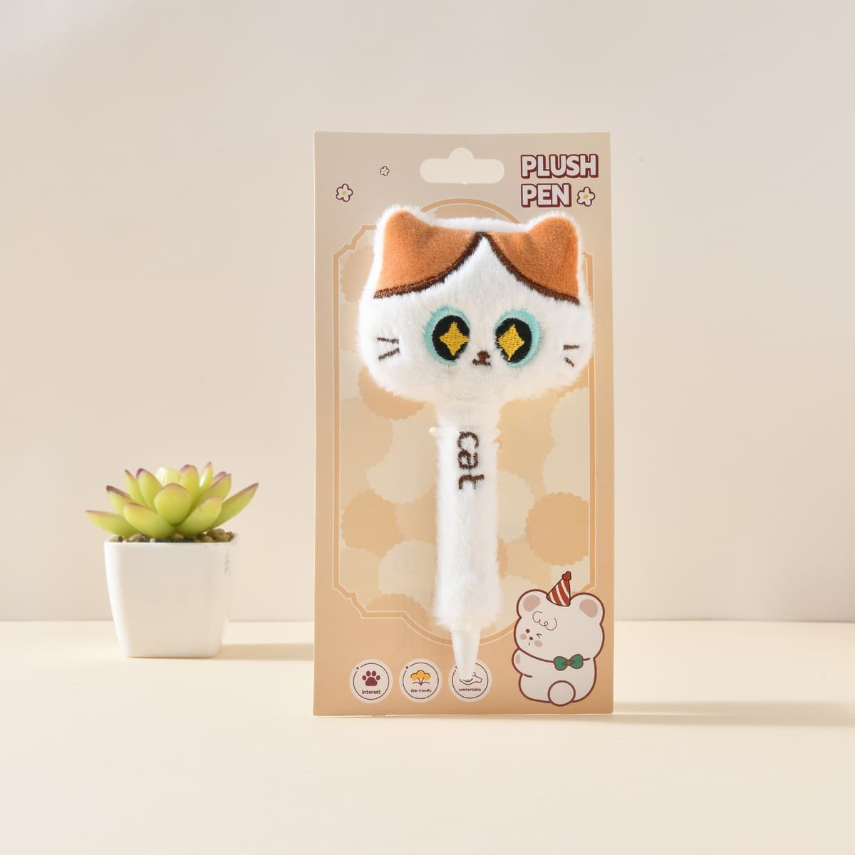 Ручка-плюшевая панда Morning Plush, милая ручка, выдвижная гелевая ручка, черная, креативная, для студентов, канцелярские...