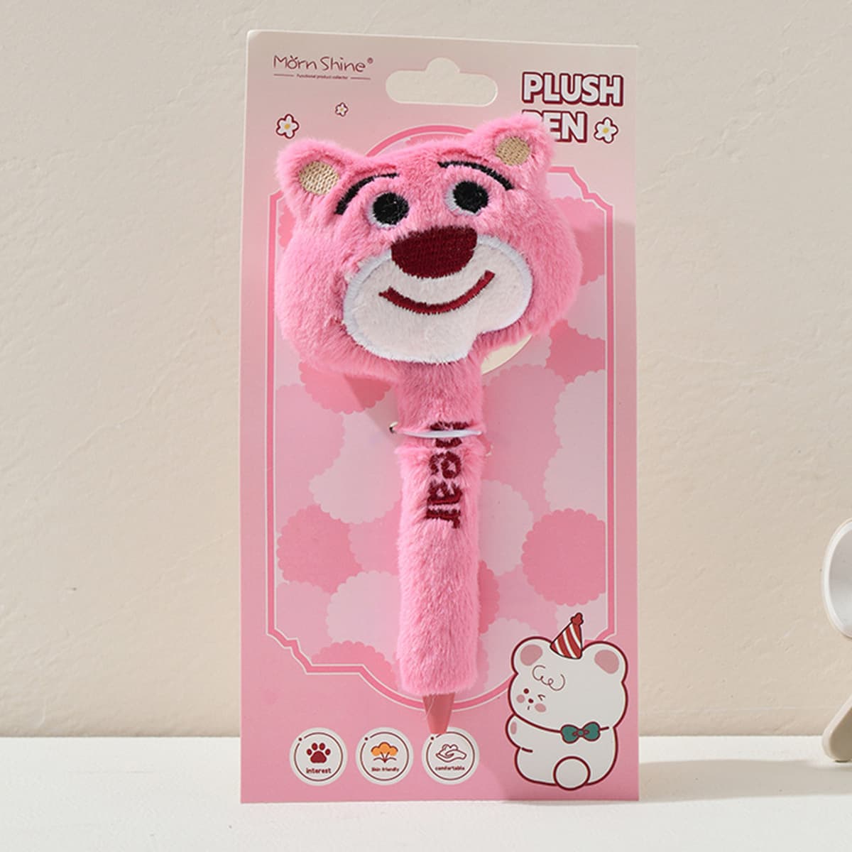 Ручка-плюшевая панда Morning Plush, милая ручка, выдвижная гелевая ручка, черная, креативная, для студентов, канцелярские...