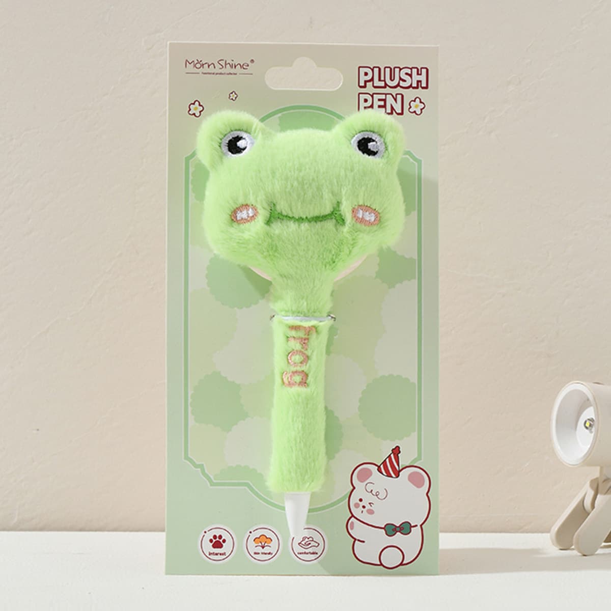 Ручка-плюшевая панда Morning Plush, милая ручка, выдвижная гелевая ручка, черная, креативная, для студентов, канцелярские...
