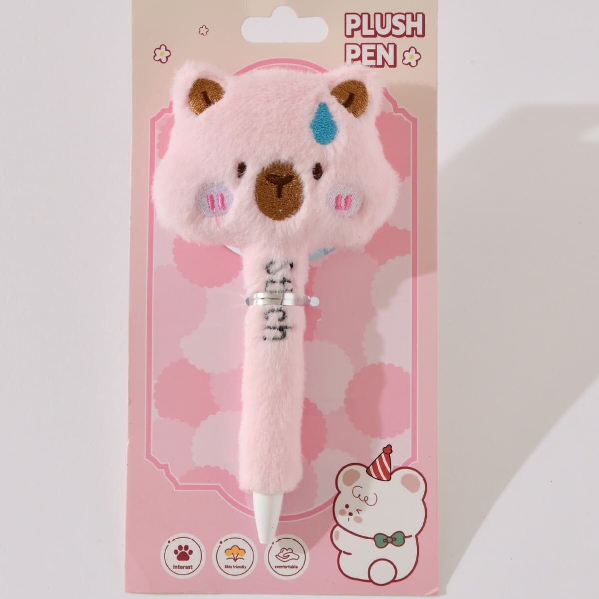 Ручка-плюшевая панда Morning Plush, милая ручка, выдвижная гелевая ручка, черная, креативная, для студентов, канцелярские...
