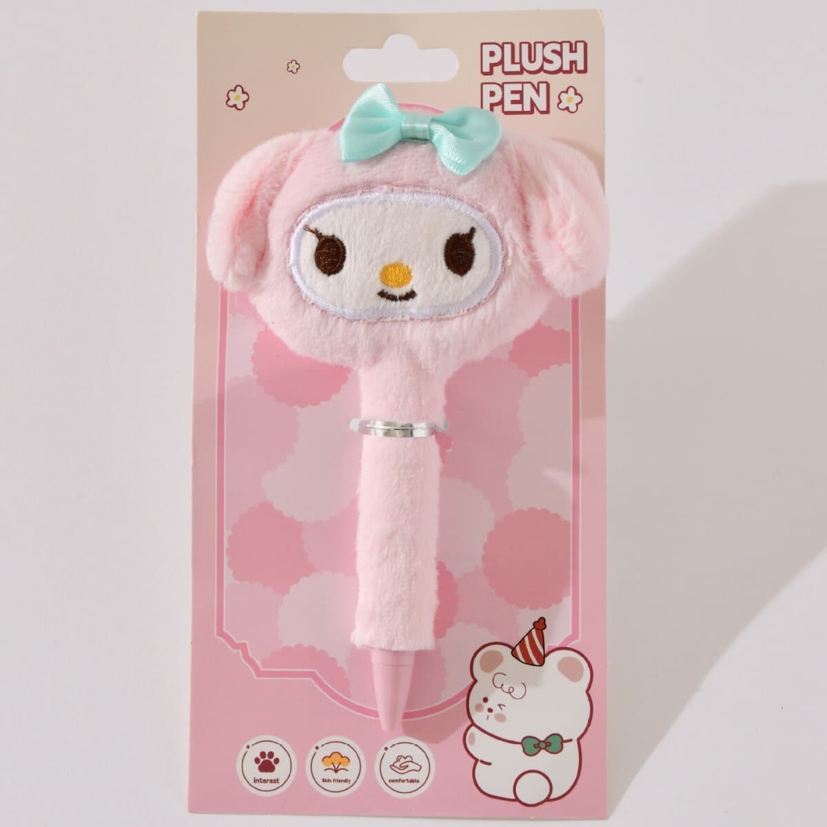 Ручка-плюшевая панда Morning Plush, милая ручка, выдвижная гелевая ручка, черная, креативная, для студентов, канцелярские...