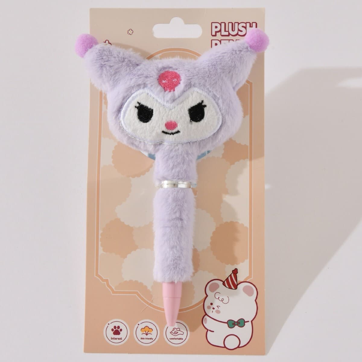 Ручка-плюшевая панда Morning Plush, милая ручка, выдвижная гелевая ручка, черная, креативная, для студентов, канцелярские...